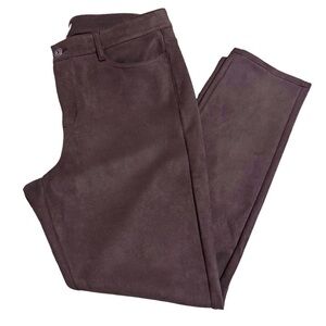 J. Jill Taylor Luxe Faux Suede Pants in Mocha Size 12